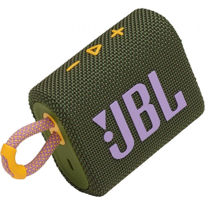 JBL Go 3 JBLGO3GRN kaina ir informacija | Garso kolonėlės | pigu.lt