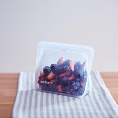 Daugkartinio naudojimo stand-up mini skaidrus stasher silikoninis maišelis цена и информация | Посуда для хранения еды | pigu.lt