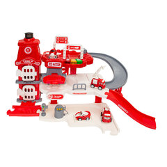Трасса трехэтажного пожарного депо с аксессуарами Smiki, 6674256 цена и информация | Игрушки для малышей | pigu.lt