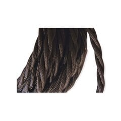Tekstilinis kabelis, suktas, 3x1.5 mm, juodas, 10m kaina ir informacija | Tekstiliniai kabeliai ir elektros kaladėlės | pigu.lt