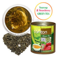 Tarlton dygliuotosios anonos ir braškių Ceilono žalia, biri, didelių lapų arbata, Soursop & Strawberry Green tea, 100 g kaina ir informacija | Arbata | pigu.lt