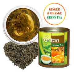 Цейлонский зеленый крупнолистовой чай Tarlton Ginger & Orange Green tea, 100г цена и информация | Чай | pigu.lt