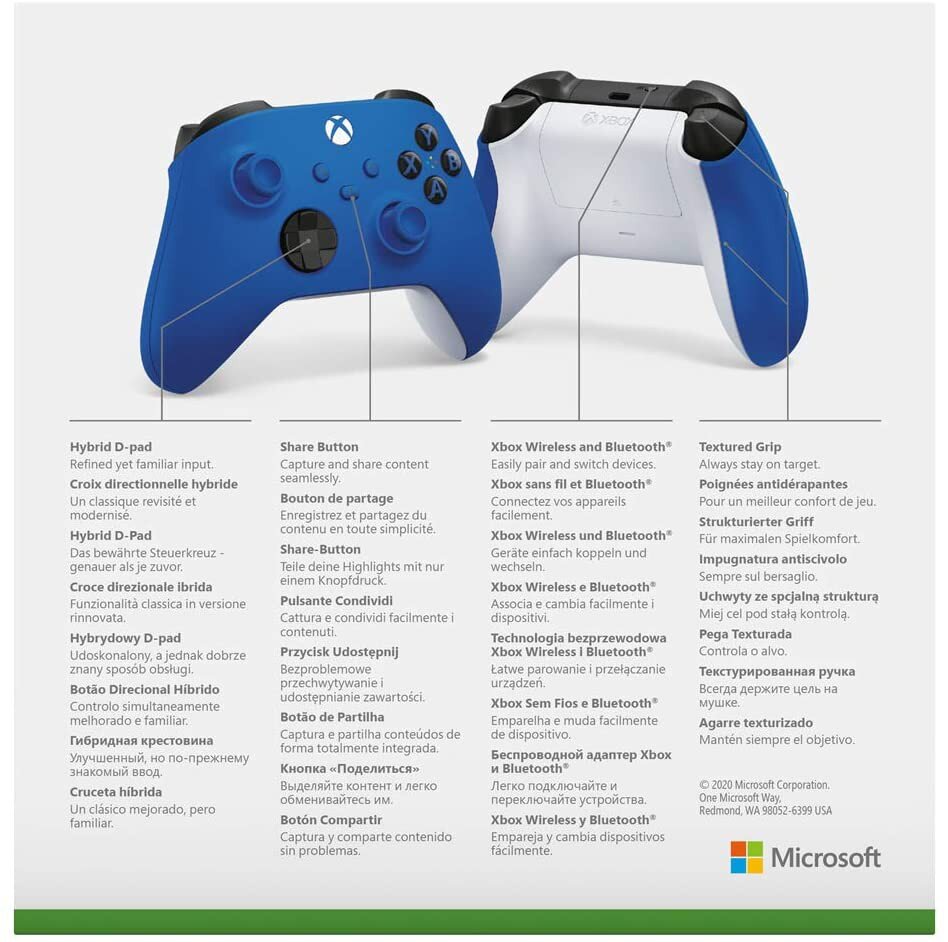 Xbox Wireless Controller-Blue kaina ir informacija | Žaidimų pultai  | pigu.lt