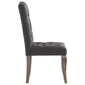 Valgomojo kėdės, 2vnt., pilkos spalvos, lino išvaizdos audinys kaina ir informacija | Virtuvės ir valgomojo kėdės | pigu.lt