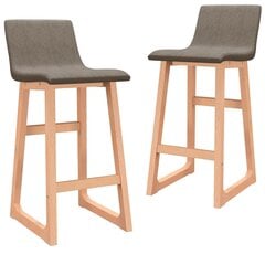 Деревянные барные стулья, коричневые/бежевые, 2 шт. цена и информация | Стулья для кухни и столовой | pigu.lt