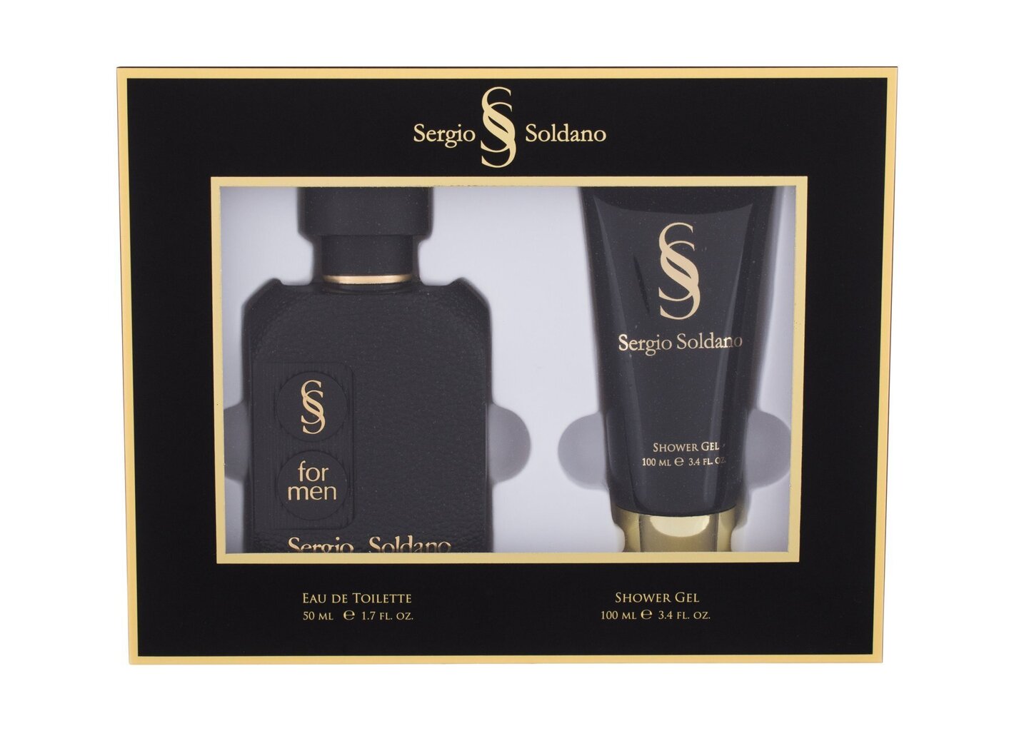 Rinkinys Sergio Soldano Black: EDT vyrams 50 ml + dušo želė 100 ml цена и информация | Kvepalai vyrams | pigu.lt