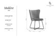 Kėdė Interieurs86 Moliere 85, tamsiai pilka kaina ir informacija | Virtuvės ir valgomojo kėdės | pigu.lt