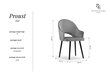Kėdė Interieurs86 Proust 89, juoda kaina ir informacija | Virtuvės ir valgomojo kėdės | pigu.lt