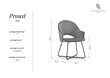 Kėdė Interieurs86 Proust 86, pilka цена и информация | Virtuvės ir valgomojo kėdės | pigu.lt