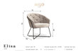 Kėdė Milo Casa Elisa, smėlio spalvos kaina ir informacija | Virtuvės ir valgomojo kėdės | pigu.lt