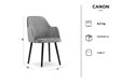 Kėdė Kooko Home Canon 86, pilka цена и информация | Virtuvės ir valgomojo kėdės | pigu.lt