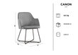 Kėdė Kooko Home Canon 82, šviesiai mėlyna kaina ir informacija | Virtuvės ir valgomojo kėdės | pigu.lt