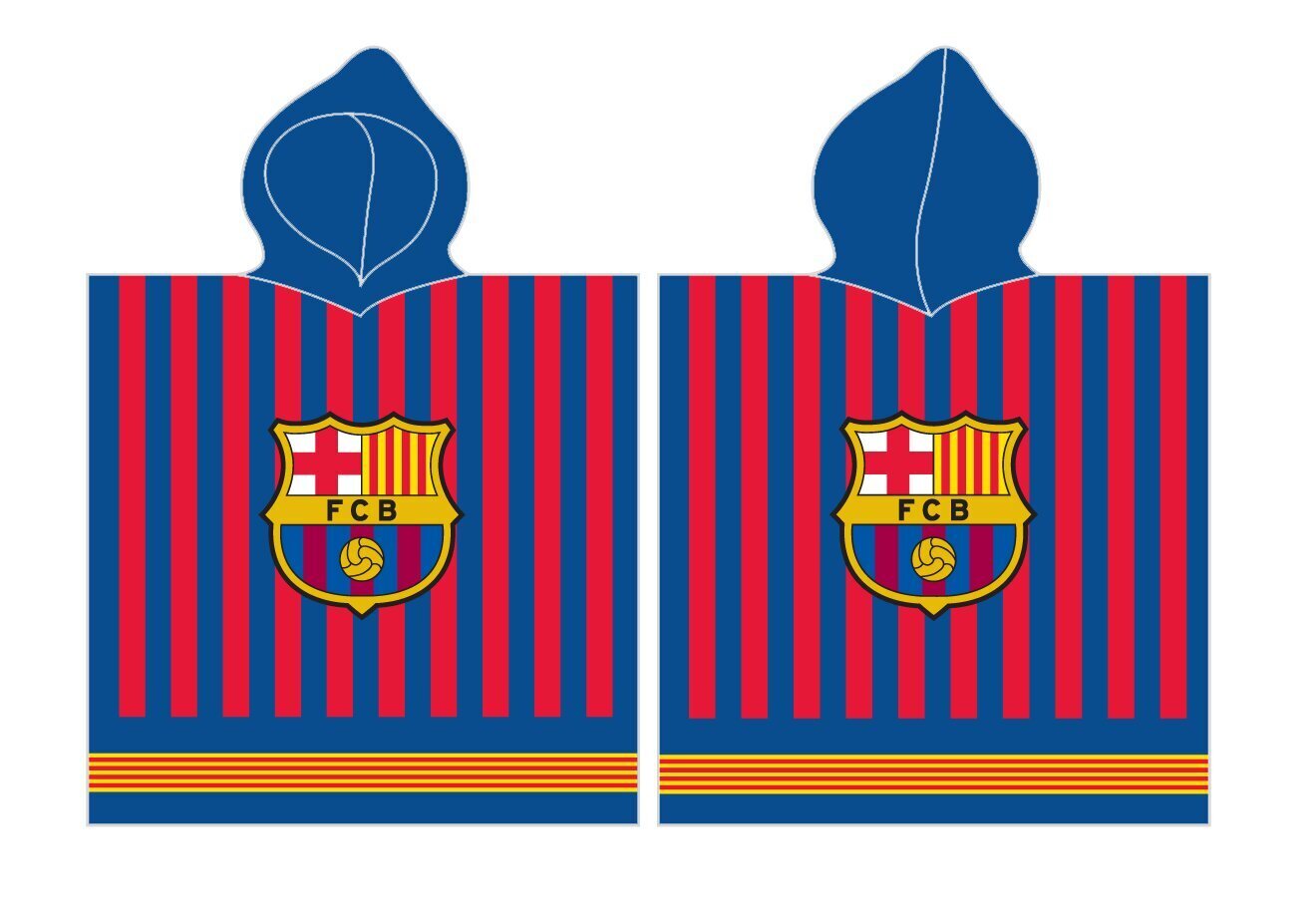 Vaikiškas rankšluostis - pončas FC Barcelona, 60x120 cm kaina ir informacija | Rankšluosčiai | pigu.lt