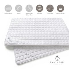 FAM‘ HOME 80x200 cm čiužinio apsauga Cotton Touch kaina ir informacija | Paklodės | pigu.lt