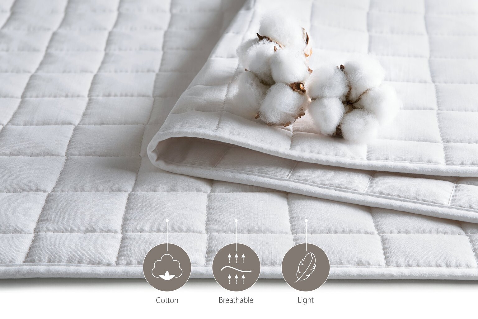 FAM‘ HOME 120x200 cm čiužinio apsauga Cotton Touch цена и информация | Paklodės | pigu.lt