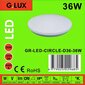 LED šviestuvas G.LUX GR-LED-CIRCLE-36W kaina ir informacija | Lubiniai šviestuvai | pigu.lt