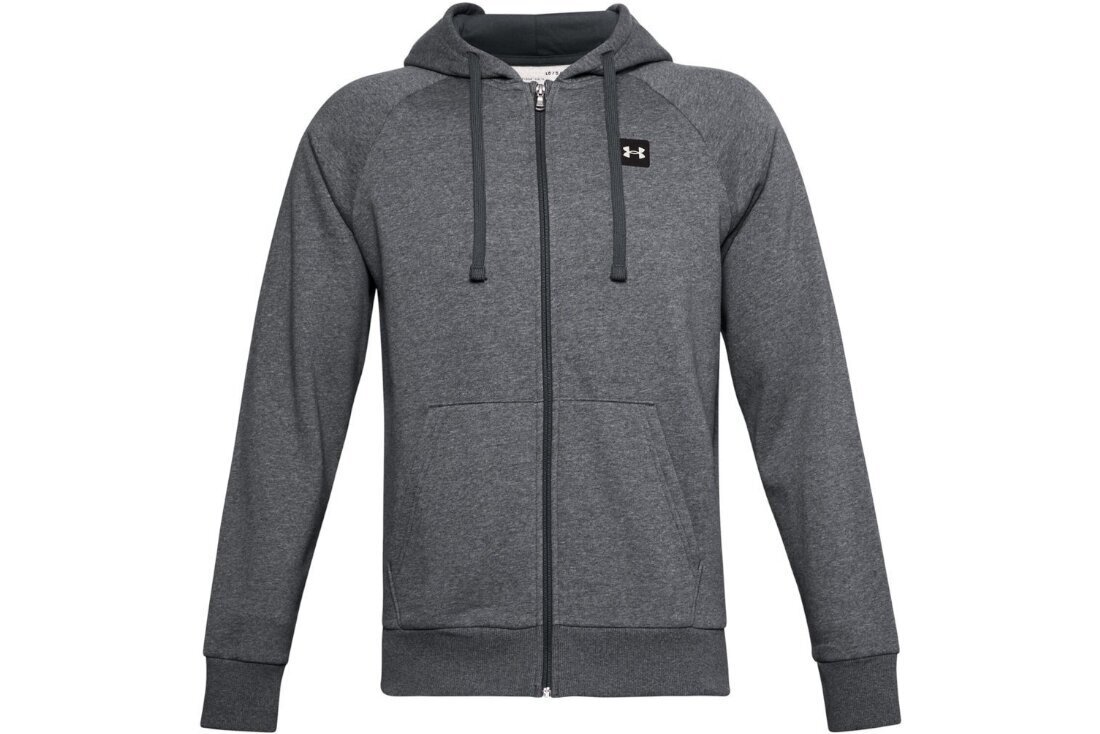 Džemperis vyrams Under Armour Under Armour Rival Fleece FZ Hoodie 1357111-012, pilkas kaina ir informacija | Džemperiai vyrams | pigu.lt