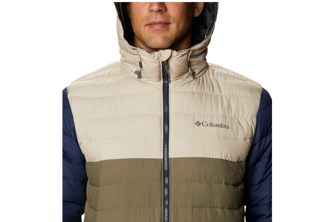 Striukė vyrams Columbia Powder Lite Hooded Jacket 1693931397, žalia цена и информация | Vyriškos striukės | pigu.lt