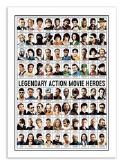 Plakatas Legendary Action Movie Heroes 50 x 70 cm kaina ir informacija | Reprodukcijos, paveikslai | pigu.lt
