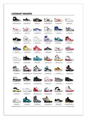 Plakatas Legendary Sneakers 50 x 70 cm kaina ir informacija | Reprodukcijos, paveikslai | pigu.lt