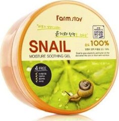 Многофункциональный успокаивающий гель с экстрактом слизи улитки FARM STAY Moisture Soothing Gel Snail, 300 мл цена и информация | Кремы, лосьоны для тела | pigu.lt