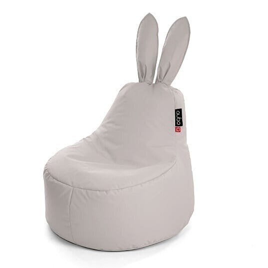 Vaikiškas sėdmaišis Qubo™ Baby Rabbit Silver Pop Fit, pilkas kaina ir informacija | Vaikiški sėdmaišiai, foteliai, pufai | pigu.lt