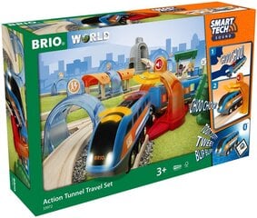 Interaktyvus traukinio bėgių rinkinys Brio Smart Tech Deluxe, 33972 kaina ir informacija | Žaislai berniukams | pigu.lt