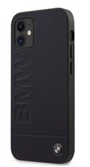 BMW BMHCP12SSLLNA Hot Stamp, skirtas Apple iPhone 12 Mini, juodas kaina ir informacija | Telefono dėklai | pigu.lt