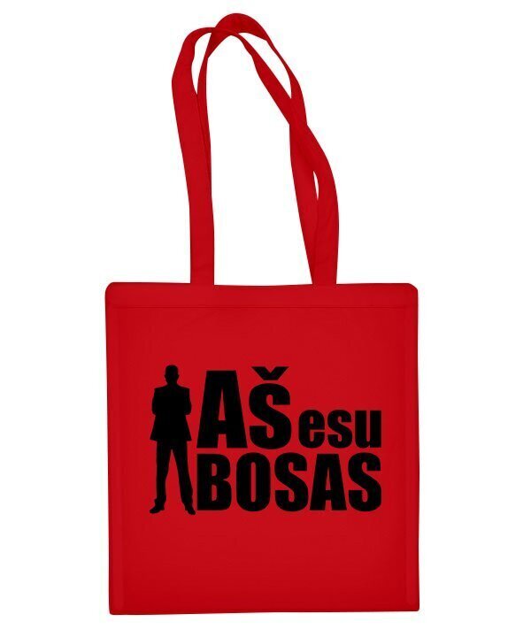 Krepšys Aš esu bosas, raudonas kaina ir informacija | Pirkinių krepšiai | pigu.lt
