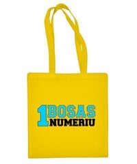 Medvilninis pirkinių krepšys Pirmu numeriu bosas, geltonas цена и информация | Сумки для покупок | pigu.lt