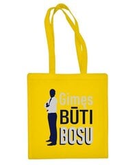 Medvilninis krepšys Aš esu bosas, geltonas kaina ir informacija | Pirkinių krepšiai | pigu.lt
