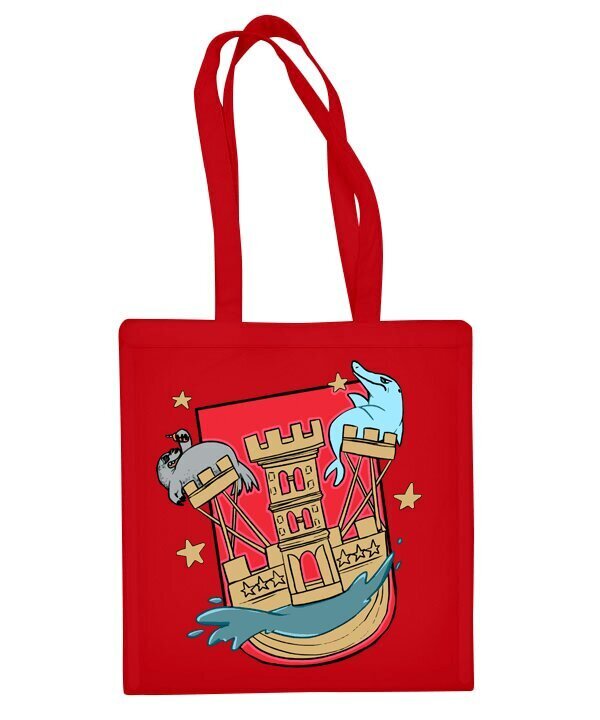 Medvilninis pirkinių krepšys Klaipėda, raudonas kaina ir informacija | Pirkinių krepšiai | pigu.lt