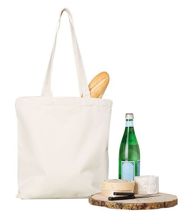 Medvilninis pirkinių krepšys Klaipėda, baltas цена и информация | Pirkinių krepšiai | pigu.lt