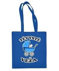 Medvilninis pirkinių krepšys Tėvystė veža, mėlynas kaina ir informacija | Pirkinių krepšiai | pigu.lt