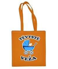 Medvilninis pirkinių krepšys Tėvystė veža, oranžinis цена и информация | Сумки для покупок | pigu.lt