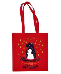 Medvilninis pirkinių krepšys Mamos meilė, raudonas цена и информация | Сумки для покупок | pigu.lt