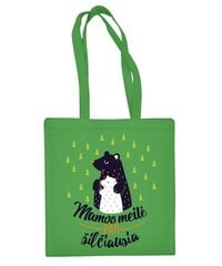 Medvilninis pirkinių krepšys Mamos meilė, žalias цена и информация | Сумки для покупок | pigu.lt