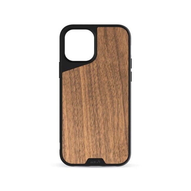 Mous Air-Shock Extreeme Protection Back Cover Case for iPhone 12 / 12 Pro with real Walnut element Black / Brūns kaina ir informacija | Telefono dėklai | pigu.lt