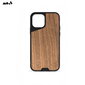 Mous Air-Shock Extreeme Protection Back Cover Case for iPhone 12 / 12 Pro with real Walnut element Black / Brūns kaina ir informacija | Telefono dėklai | pigu.lt