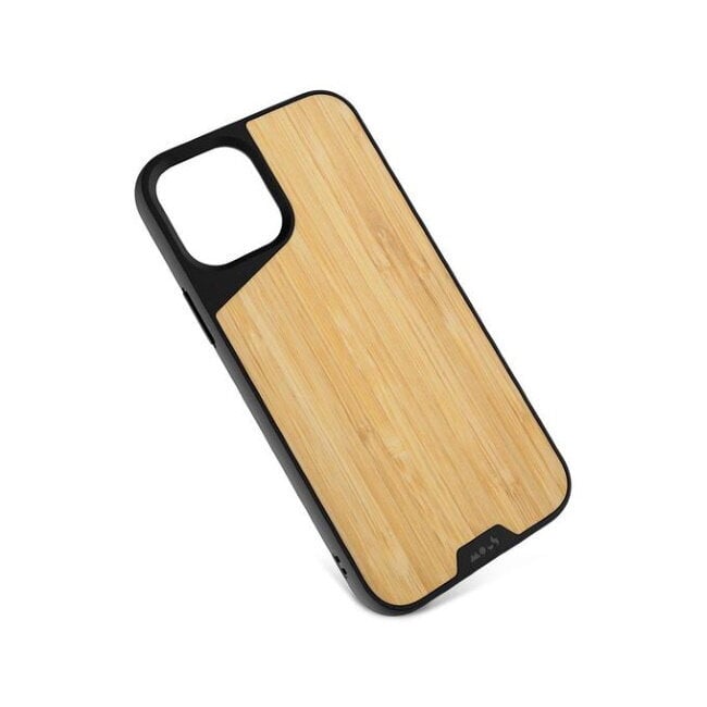 Mous Air-Shock Extreeme Protection Back Cover Case for iPhone 12 / 12 Pro with real Bamboo element kaina ir informacija | Telefono dėklai | pigu.lt