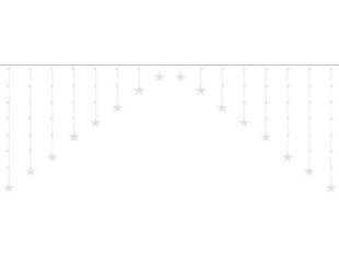 Girliandų užuolaida Žvaigždės, 136 LED kaina ir informacija | Girliandos | pigu.lt
