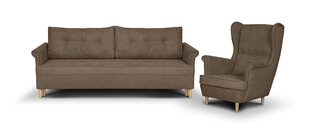 Комплект мягкой мебели Bellezza Elite I, коричневый цена и информация | Комплекты мягкой мебели | pigu.lt