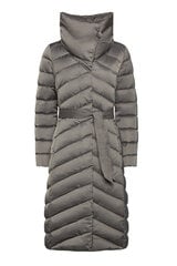 Pūkinė striukė moterims Geox Chloo Long Coat, pilka цена и информация | Женские куртки | pigu.lt