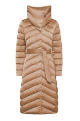 Pūkinė striukė moterims Geox Chloo Long Coat, ruda цена и информация | Женские куртки | pigu.lt