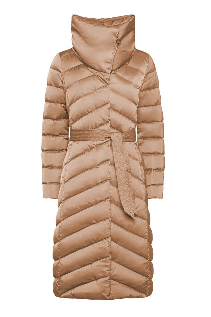 Pūkinė striukė moterims Geox Chloo Long Coat, ruda, 36 kaina | pigu.lt