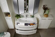 Apatinė vonios spintelė Fackelmann Lino D-Midi, balta kaina ir informacija | Vonios spintelės | pigu.lt
