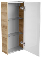 Верхний шкафчик для ванной комнаты Fackelmann Milano1D, коричневый/ белый цена и информация | Шкафчики для ванной | pigu.lt