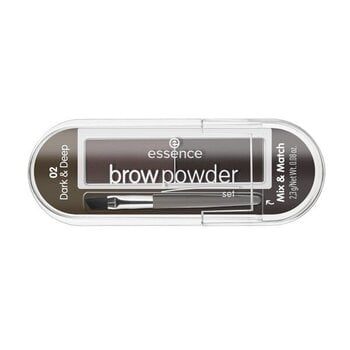 Antakių šešėlių rinkinys Essence Brow Powder, 2,3 g, 02 Dark & Deep kaina ir informacija | Antakių dažai, pieštukai | pigu.lt