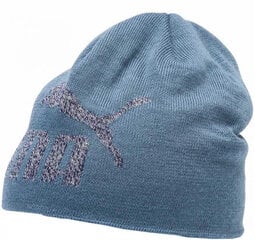 Puma Вязаные шапки Ess Logo Beanie Blue цена и информация | Мужские шарфы, шапки, перчатки | pigu.lt