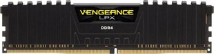 Corsair Vengeance LPX, DDR4, 8 GB, 3200MHz, CL16 (CMK8GX4M1E3200C16) kaina ir informacija | Operatyvioji atmintis (RAM) | pigu.lt